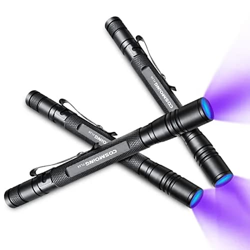 COSMOING 3-Piece Zoomable 395nm UV Blacklight Penlight Flashlight Set | Detects Invisible Pet Stains - main product image
