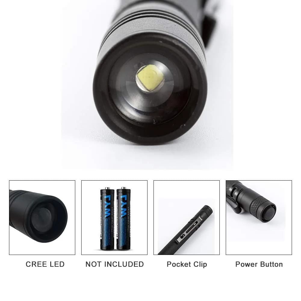 COSMOING 395nm Zoomable UV Blacklight Flashlight 3-Pack | Detects Invisible Pet Stains & Counterfeit Ink - view 7