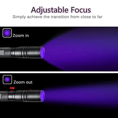 COSMOING 3-Piece Zoomable 395nm UV Blacklight Penlight Flashlight Set | Detects Invisible Pet Stains - view 2