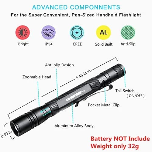 COSMOING 3-Piece Zoomable 395nm UV Blacklight Penlight Flashlight Set | Detects Invisible Pet Stains - view 3