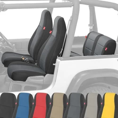 Diver Down Neoprene Seat Cover Set for Jeep YJ 1987-1995 | Waterproof Custom Fit with Soft Padding (Charcoal, 1991) thumbnail 1