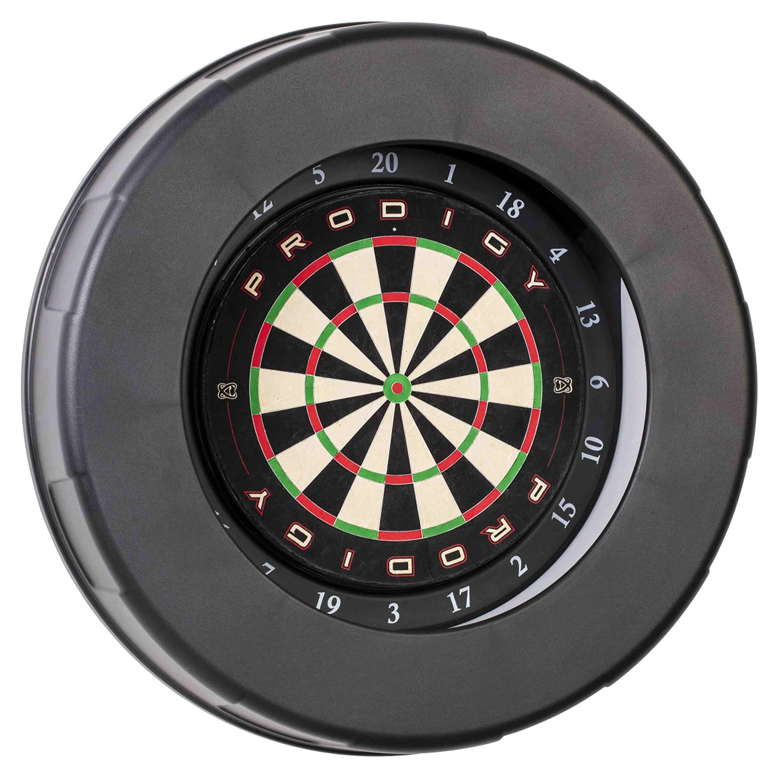 American Legend Prodigy Dartboard System 18" | Automatic Scoring, Steel Tip Play, App & LED Lighting — Black