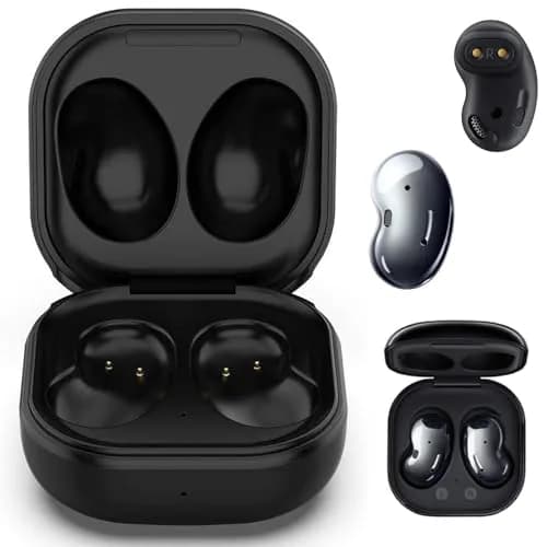 Kissmart Charging Case for Galaxy Buds Live SM-R180 | 600mAh Wired USB-C Charging, Black thumbnail 1