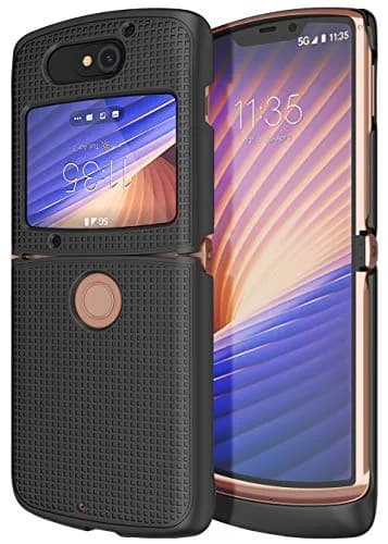 Nakedcellphone Black Grid Series Flip Phone Case for Motorola RAZR 5G (2020) | Slim Hard Shell Cover thumbnail 6