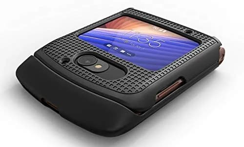 Nakedcellphone Black Grid Series Flip Phone Case for Motorola RAZR 5G (2020) | Slim Hard Shell Cover thumbnail 3
