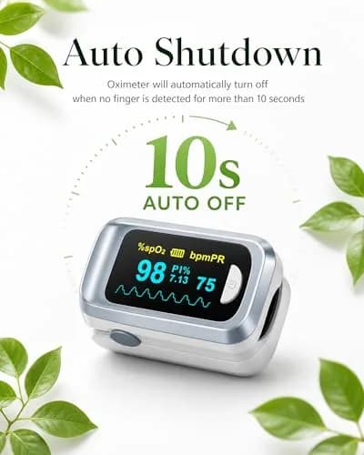 HealthTree Fingertip Pulse Oximeter & Heart Rate Monitor | 70%-100% SpO2, +/-2% Accuracy thumbnail 6