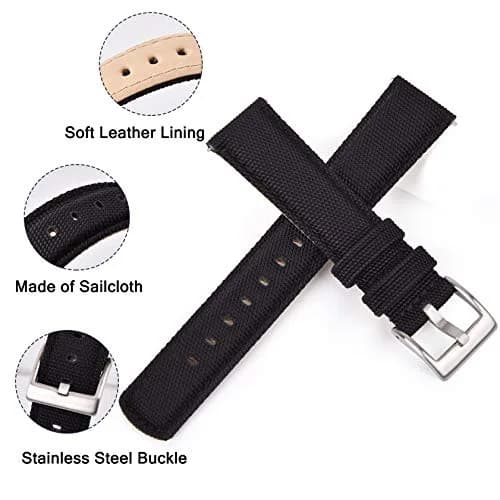 Ritche Sailcloth Watch Band 20mm | Quick Release, Breathable & Durable for Men Women thumbnail 4