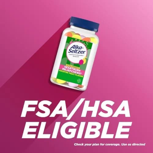 Alka-Seltzer Extra Strength Heartburn ReliefChews 200 Count (680 mg Calcium Carbonate) | Fast Heartburn & Acid Indigestion Relief thumbnail 9