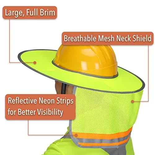 UNCO Hard Hat Sun Shield Full & Standard Brim Mesh Sunshade | Sun Protection & Safety Accessory thumbnail 3