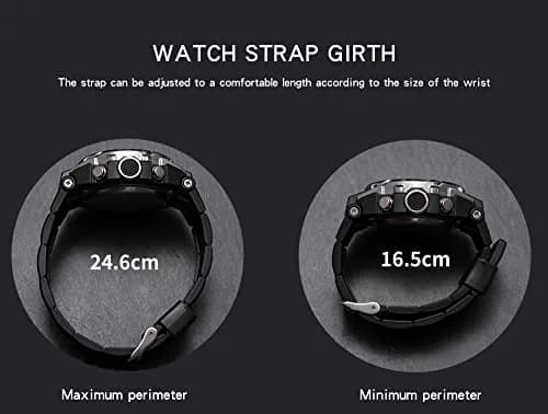 AIMES Men's Military Tactical Watch 53mm (2.1 inch) | Dual Time Zone Analog-Digital Display thumbnail 6