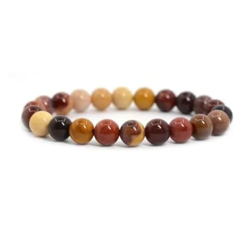 Adabele Real Natural Mookaite Jasper Gemstone Stretch Bracelet 8 Inch | Genuine Earth-Mined Beads for Daily Wear thumbnail 1