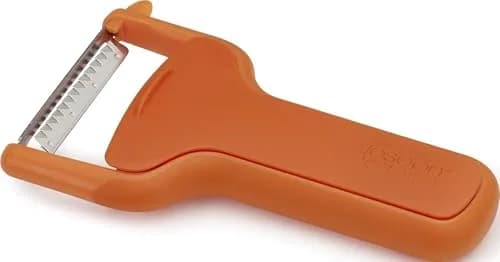 Joseph Joseph SafeStore Peeler, One Size, Orange | Stainless Steel Blade with Handle Guard thumbnail 1