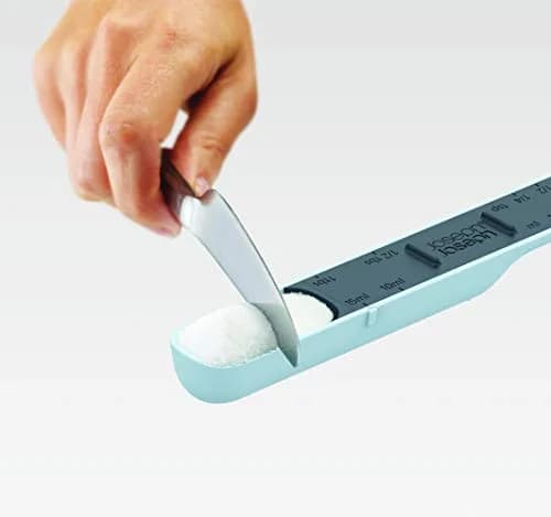 Joseph Joseph Measure-Up Adjustable Wet & Dry Measuring Spoon, Blue | Space-Saving, Dual-Volume, Dishwasher Safe thumbnail 3