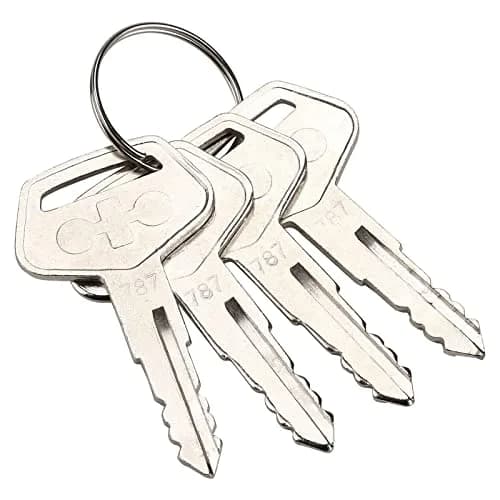 10L0L 4PCS 787 Ignition Keys with Keychain for Heavy Equipment Excavator Backhoe Dozer Komatsu, Kalmar, Dressta, Sakai | Alloy Metal Durable Set thumbnail 7
