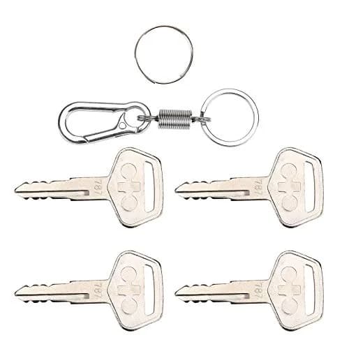 10L0L 4PCS 787 Ignition Keys with Keychain for Heavy Equipment Excavator Backhoe Dozer Komatsu, Kalmar, Dressta, Sakai | Alloy Metal Durable Set thumbnail 9