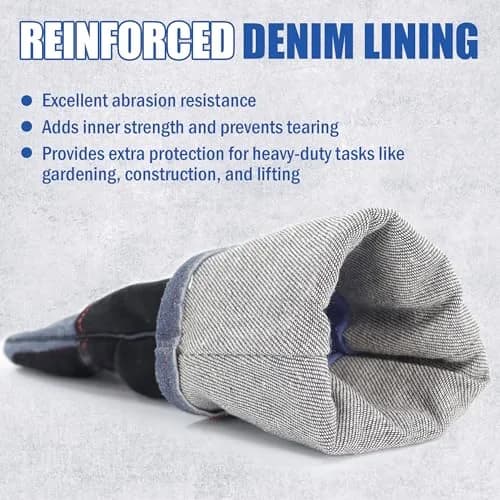 IC ICLOVER Animal Handling Gloves Large 16-inch (40.64cm) | Snake Bite Proof Double Leather for Men thumbnail 5