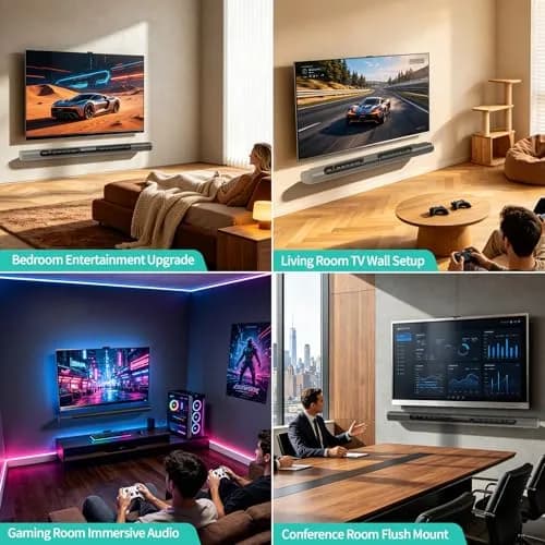 WALI Soundbar Wall Mount for Sonos Arc & Ultra, Black | Heavy Duty Alloy Steel Bracket for 10kg Speakers thumbnail 8