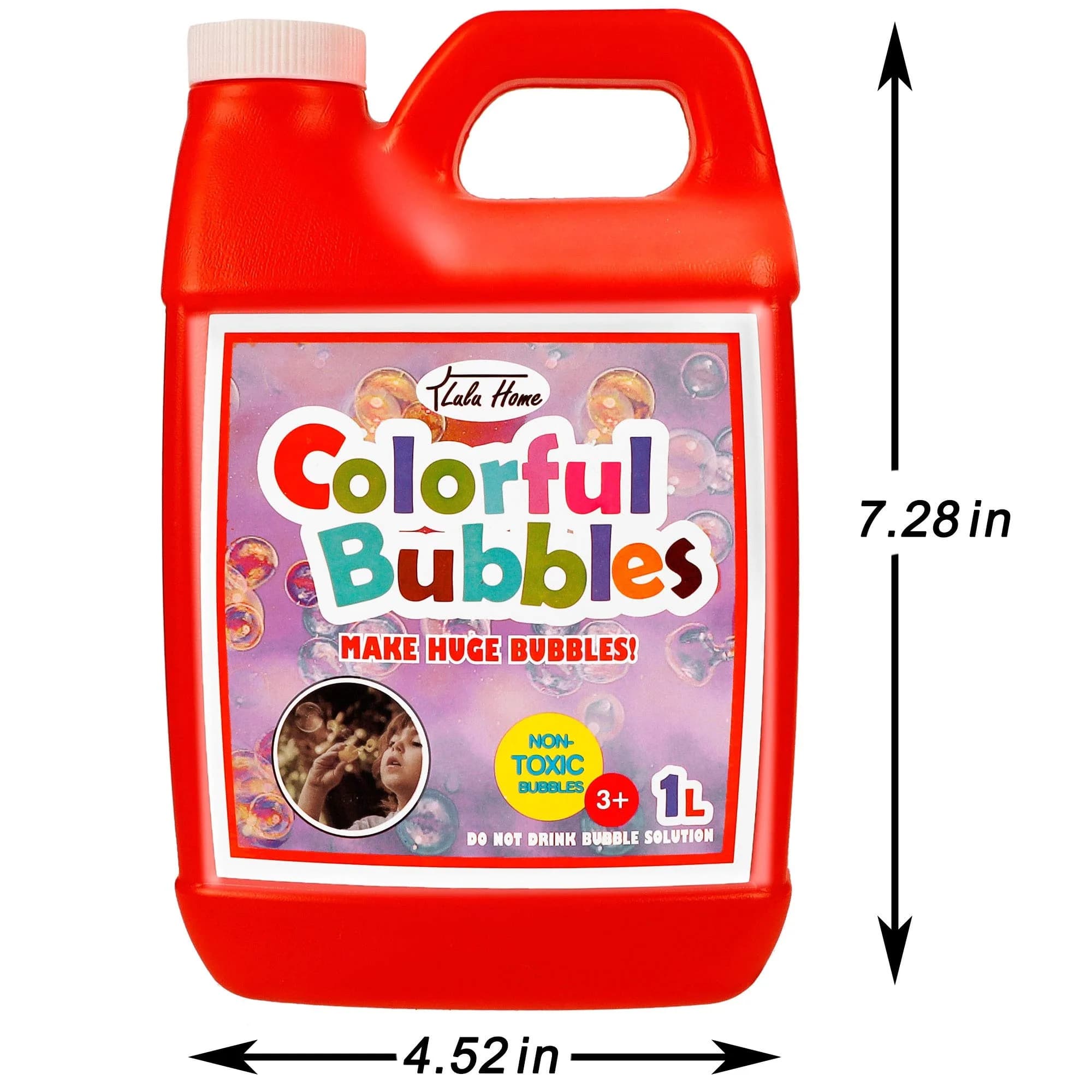Lulu Home Concentrated Bubble Solution Refill - Vibrant Red (1 L / 33.8 OZ) | Non-Toxic Fun for Machines & Wands - view 2