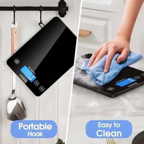 KOIOS Black 33lb (15kg) Digital Kitchen Scale | Precision Weighing for Baking & Cooking thumbnail 9