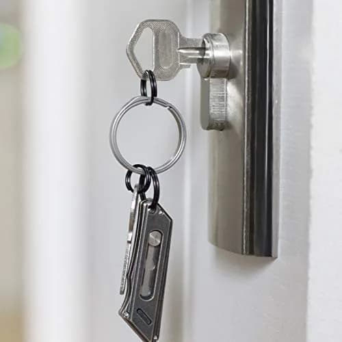 FEGVE TC4 Titanium Split Key Rings Set, 15 pcs Black-Plated Jump Rings for Keys & Jewelry DIY | Rustproof & Durable thumbnail 6