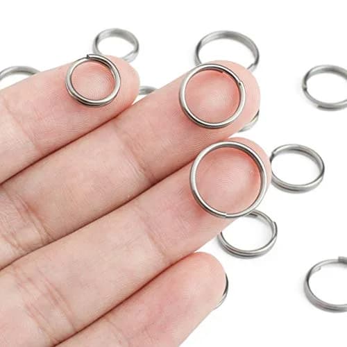 FEGVE TC4 Titanium Small Split Key Rings | Corrosion-Resistant Jewelry DIY Accessory thumbnail 3