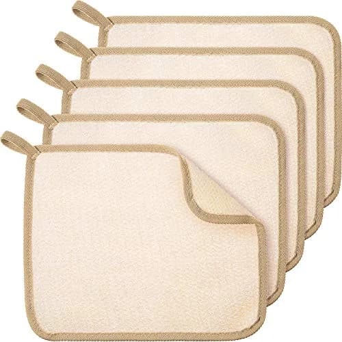 Tatuo Exfoliating Washcloth 5 Pcs (27cm x 23cm) | Dual-Sided Scrub for Face & Body thumbnail 1