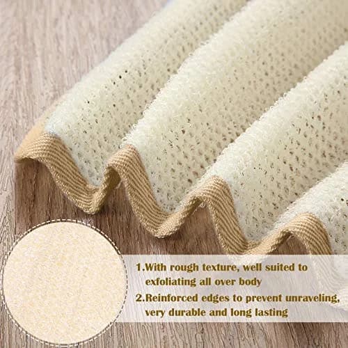 Tatuo Exfoliating Washcloth 5 Pcs (27cm x 23cm) | Dual-Sided Scrub for Face & Body thumbnail 3