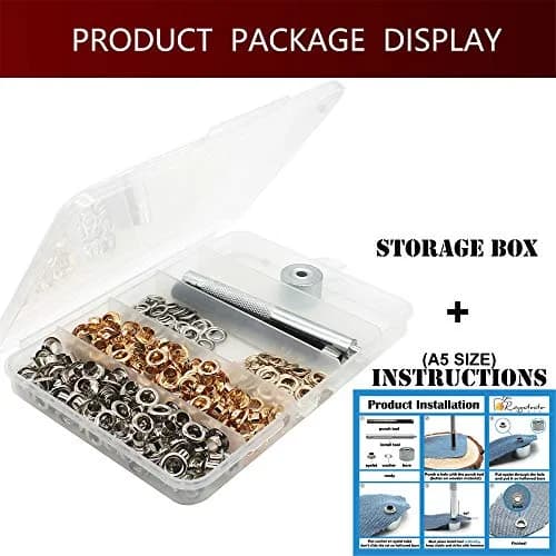 Raydodo 3/16 Inch Brass Grommet Kit with Tool | DIY Crafts & Repairs in India thumbnail 7