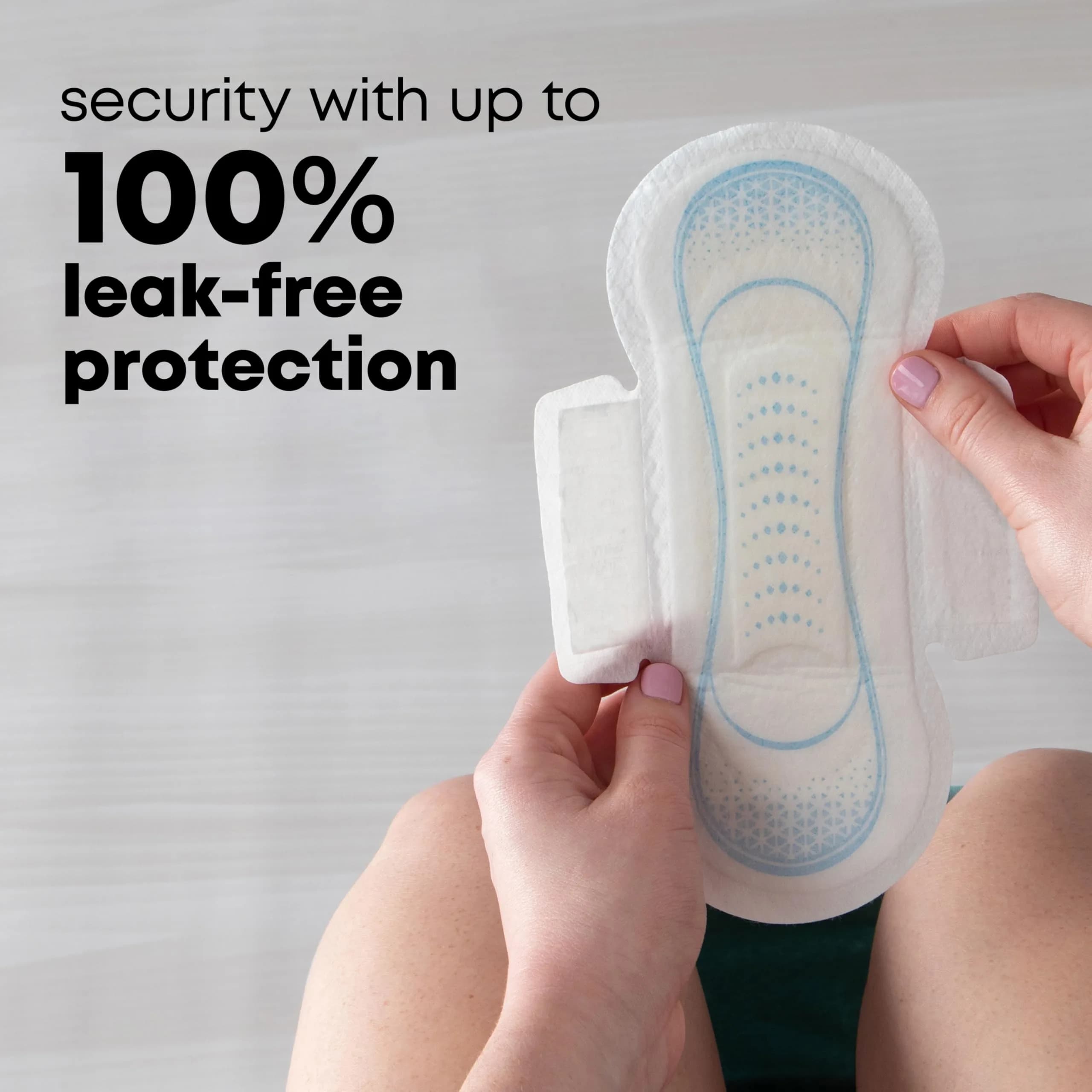 U by Kotex Clean & Secure Ultra Thin Pads with Wings, Regular Absorbency, 216 Count (6 Packs of 36) | Dermatologist Tested - view 5