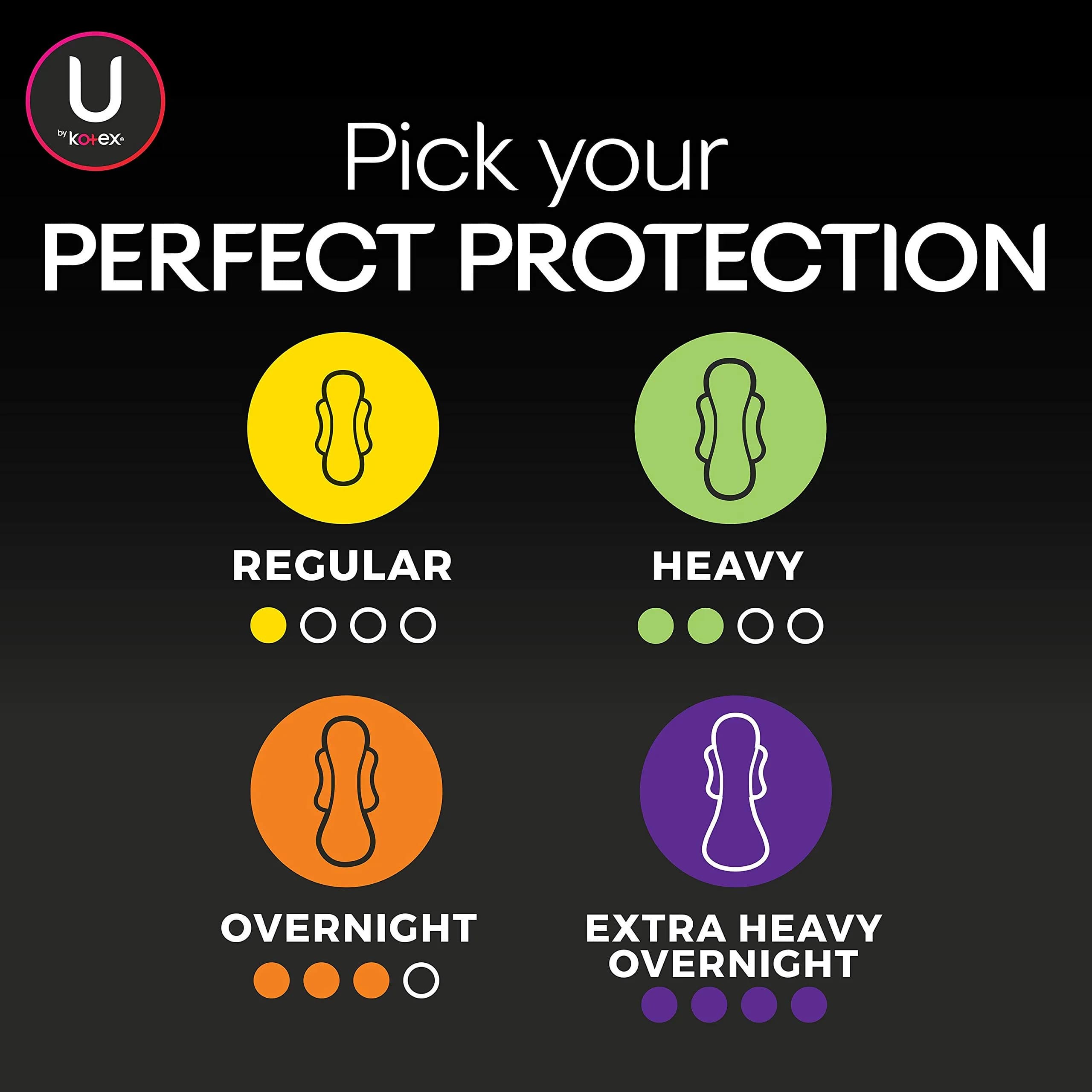 U by Kotex CleanWear Ultra Thin Feminine Pads with Wings, Regular Absorbency, 32 Count | Dermatologist Tested & Hypoallergenic - view 7