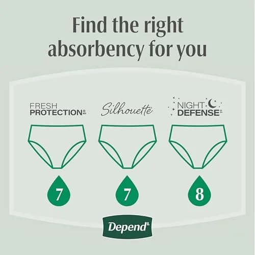 Depend Fresh Protection Adult Diapers for Women XXL | Ultra-Absorbent, Odorless Comfort (70-120 chars) thumbnail 7