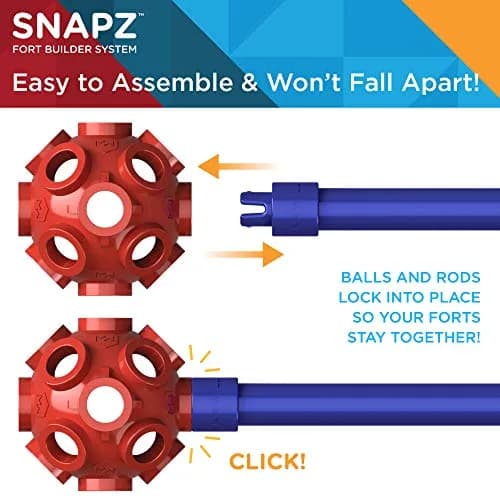 SNAPZ Ultimate Fort Builder Kit for Kids 8-12 | Sturdy Indoor STEM Play Set for Ages 4-8 thumbnail 2