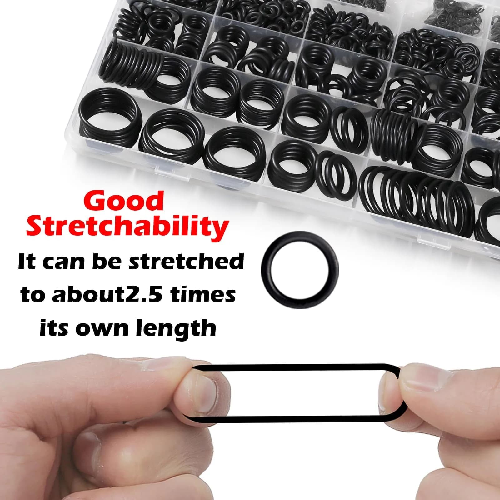 ZDBB 1010 Pcs Rubber O Ring Kit 22 Metric Sizes | Oil & Heat Resistant Nitrile Rubber Assortment - view 5