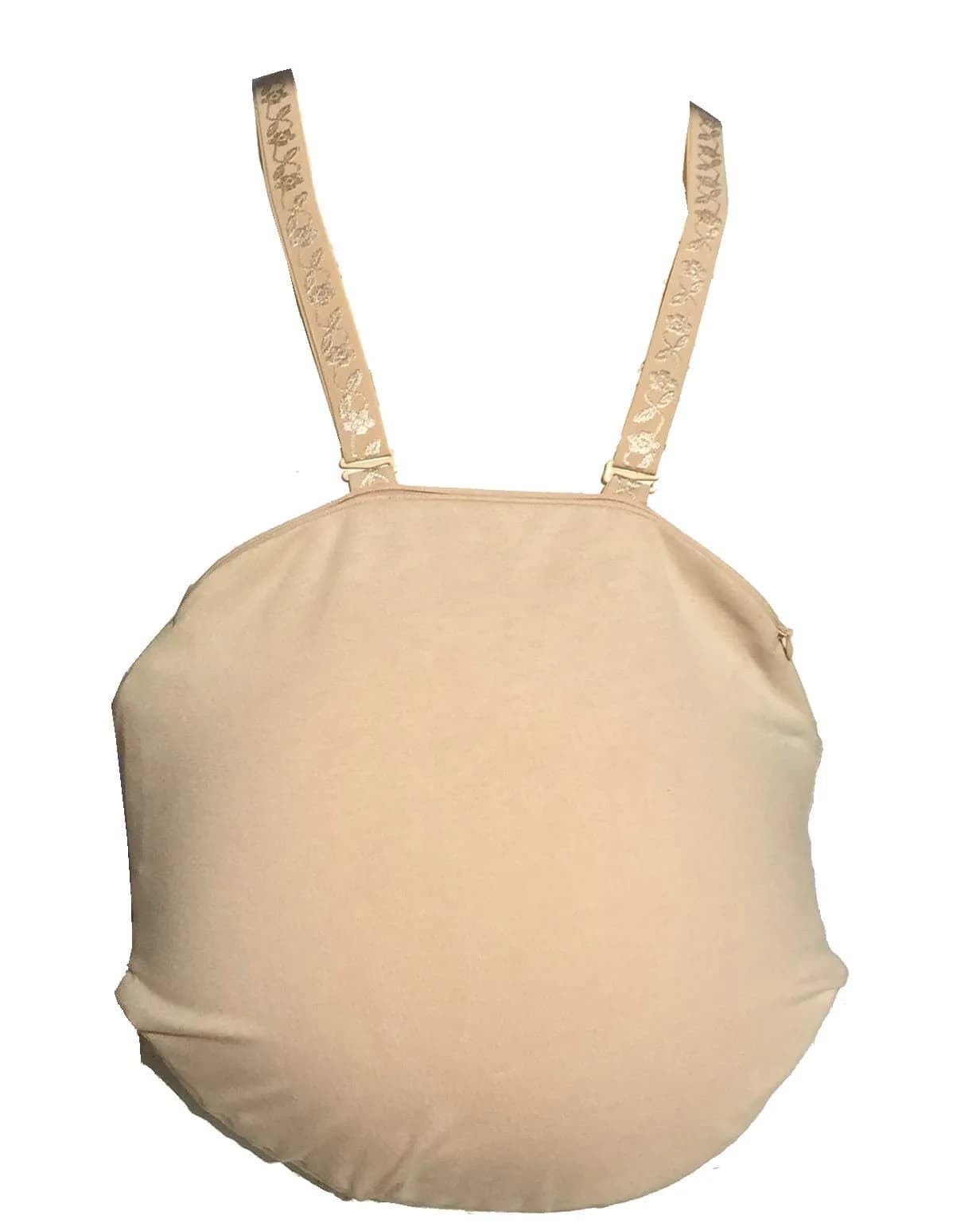 BIMEI Fake Pregnancy Belly Bodysuit | Costume for Stage & Play, Light Beige, Small