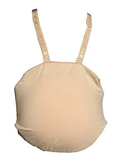 BIMEI Fake Pregnancy Belly Bodysuit | Costume for Stage & Play, Light Beige, Small thumbnail 1