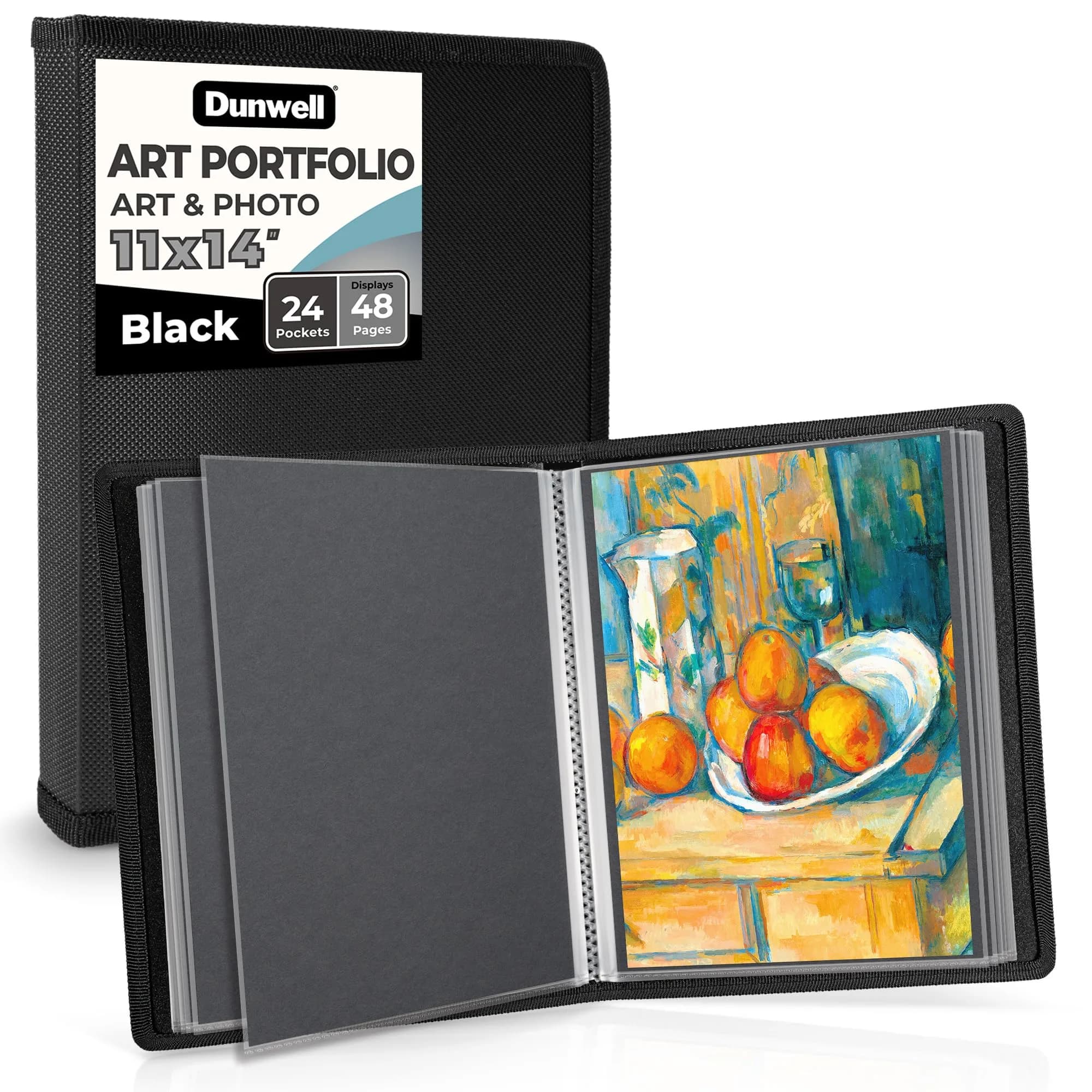 Dunwell 11x14 Art Portfolio Binder, 24-Sleeve, Artwork Storage | Professional Artist Portfolio with 48 Viewable Pages thumbnail 1
