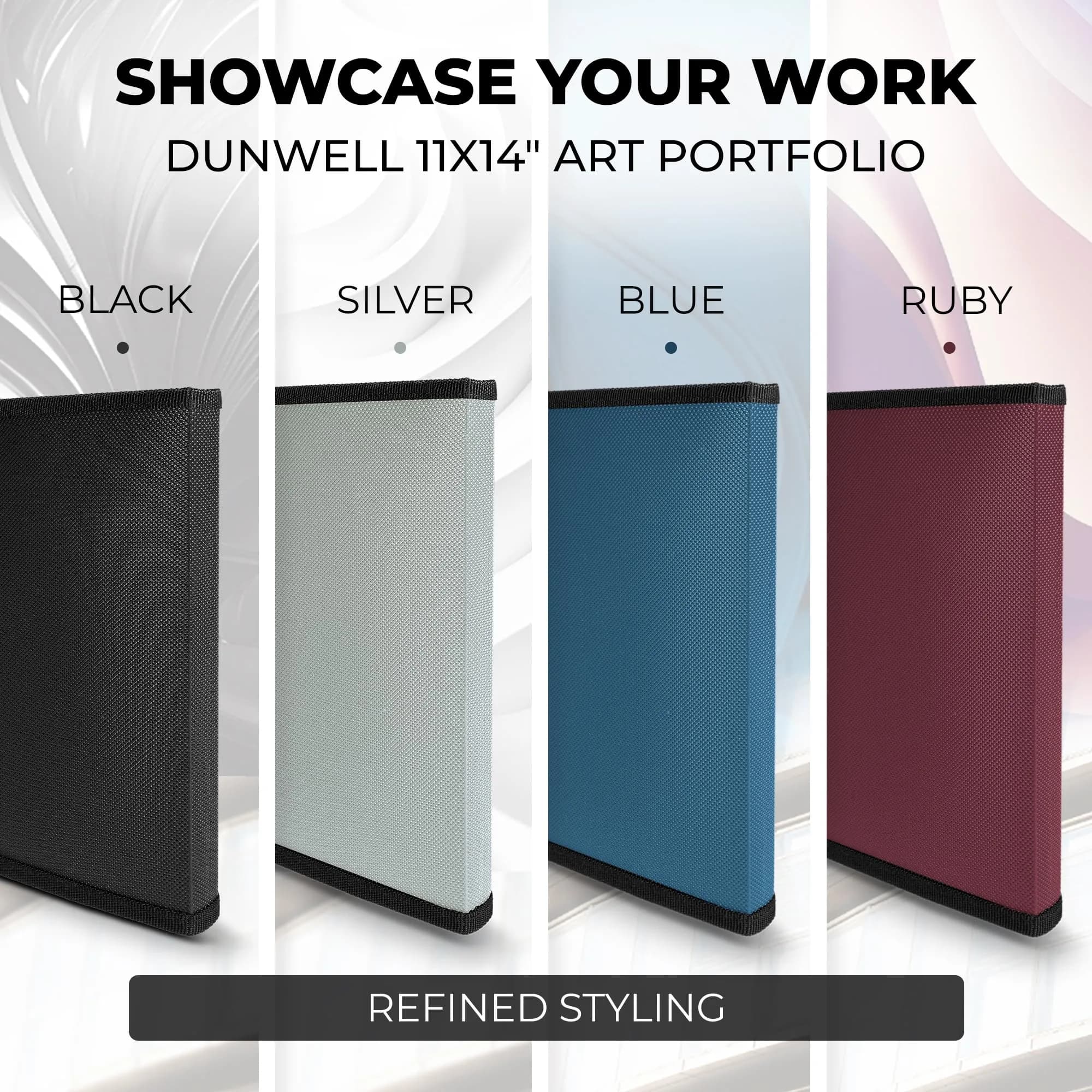 Dunwell 11x14 Art Portfolio Binder, 24-Sleeve, Artwork Storage | Professional Artist Portfolio with 48 Viewable Pages thumbnail 7