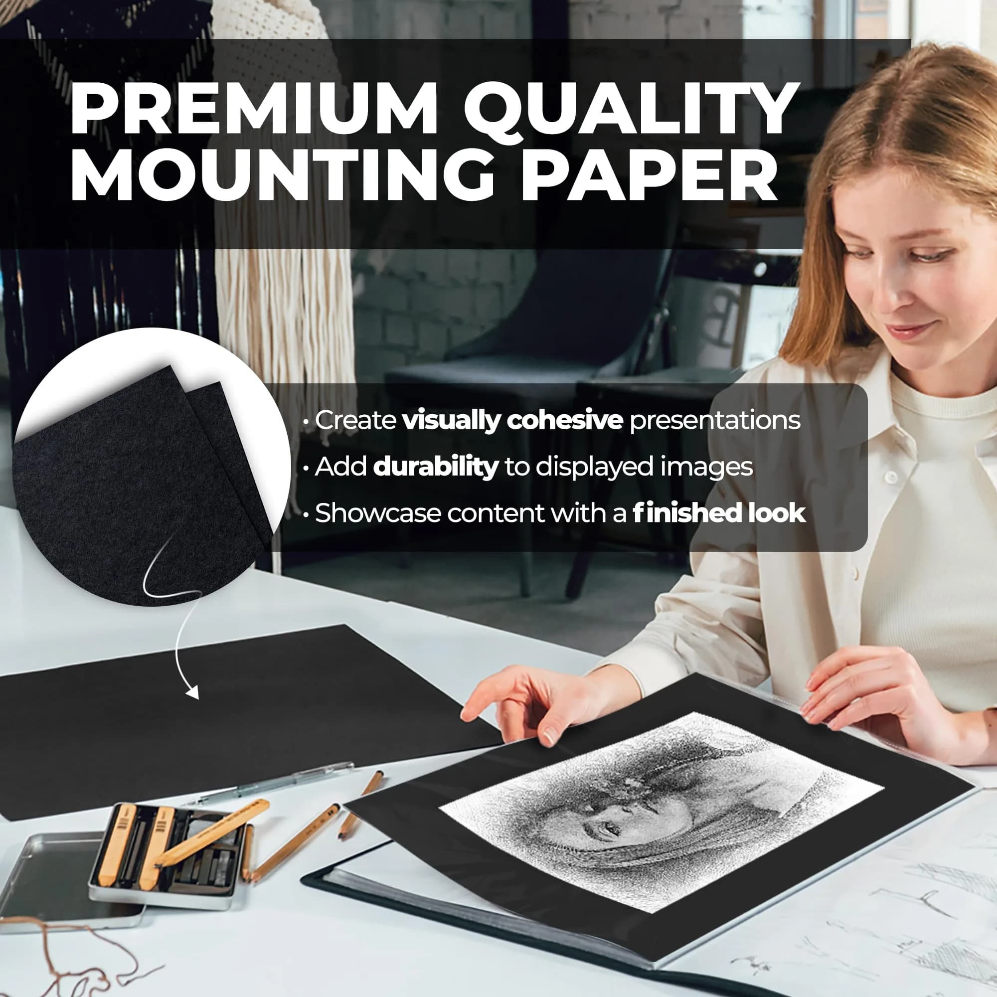 Dunwell 11x14 Art Portfolio Binder, 24-Sleeve, Artwork Storage | Professional Artist Portfolio with 48 Viewable Pages thumbnail 3