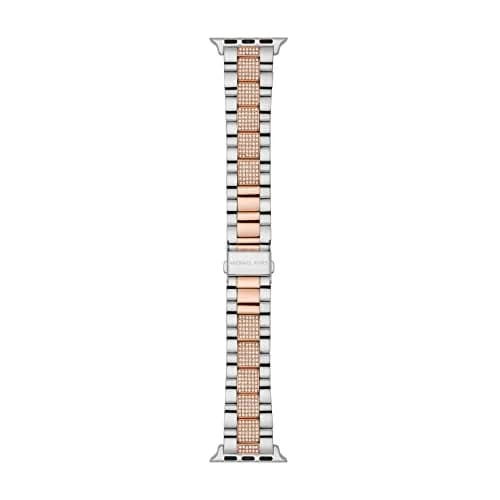 Michael Kors Women's Two-Tone Stainless Steel Band for Apple Watch 38/40/41mm | Rose Gold Pavé Center Links thumbnail 1
