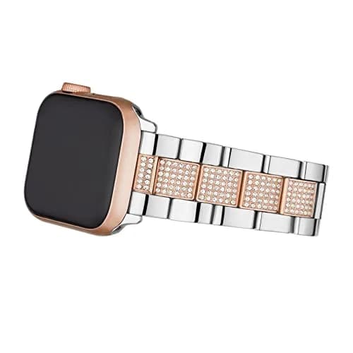 Michael Kors Women's Two-Tone Stainless Steel Band for Apple Watch 38/40/41mm | Rose Gold Pavé Center Links thumbnail 4