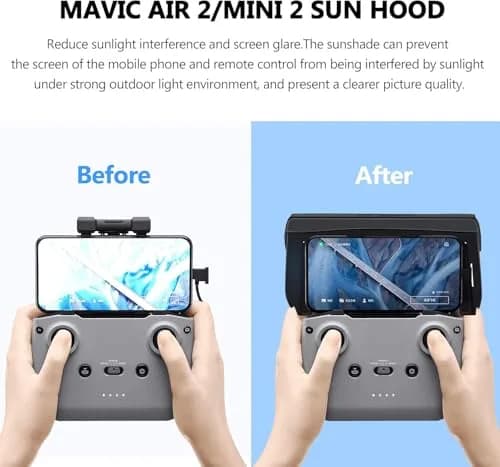 STARTRC Sun Hood for DJI RC-N3/N2, for DJI Mini 4K/NEO 2/X1 Accessories | Foldable Magnetic Sunshade for 4.4-7.1" Smartphone thumbnail 5