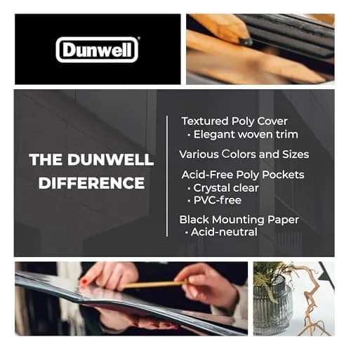 Dunwell 11x14 Art Portfolio Binder with 24 Sleeves, Ruby Red | Displays 48 Pages, Acid-Free Poly Protection thumbnail 8