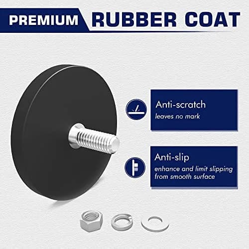 TSUYA Rubber Coated Magnets 20LBS Neodymium M6 Studs | Heavy Duty, Waterproof, Anti Slip thumbnail 4