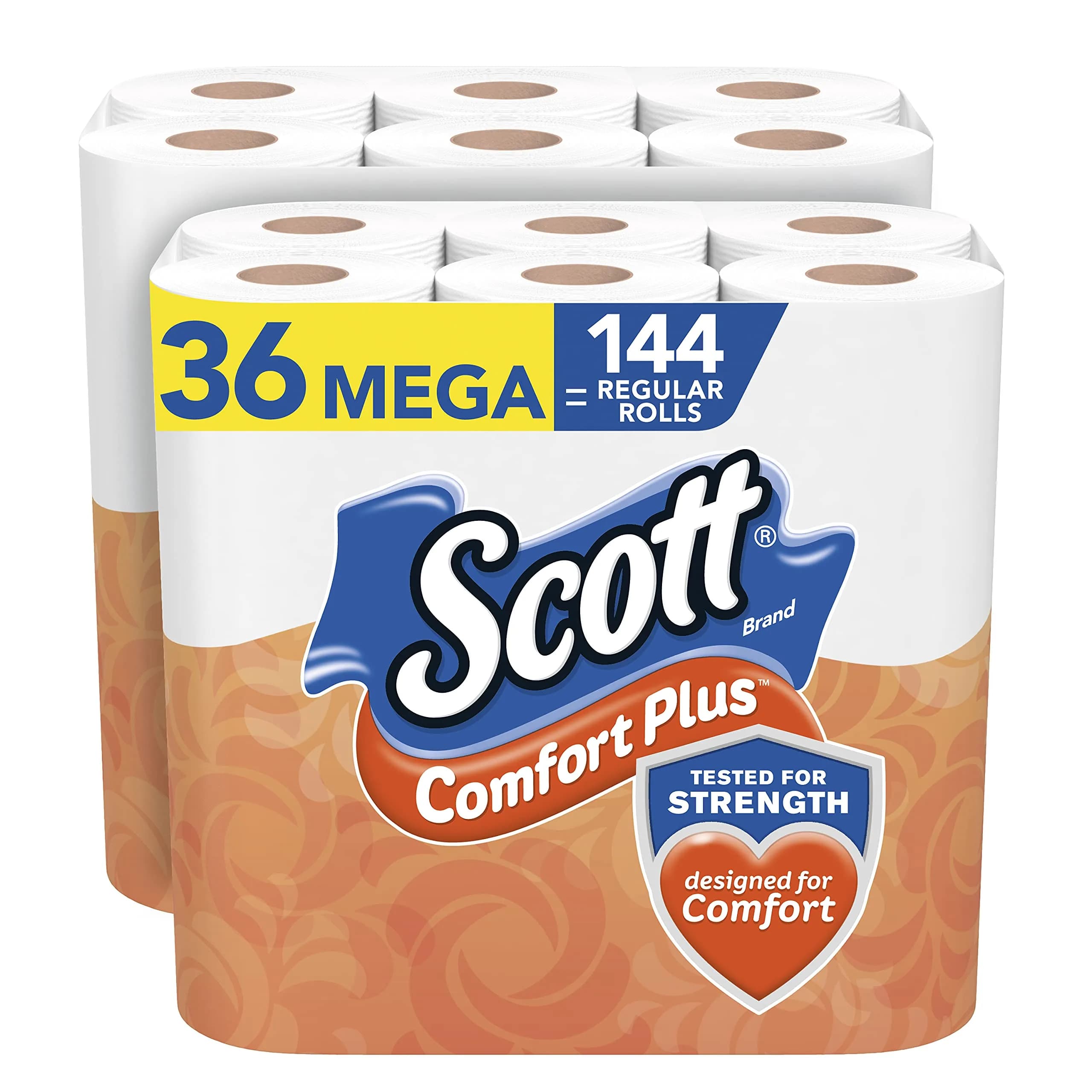 Scott ComfortPlus Toilet Paper 462 Sheets | 24 Mega Rolls, 1-Ply, White, Septic Safe — 462 sheets