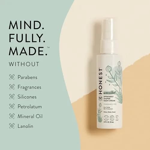 The Honest Company Diaper Rash Cream Spray with Zinc Oxide | 59ml (2 fl oz) | Hypoallergenic, Dermatologist Tested thumbnail 4