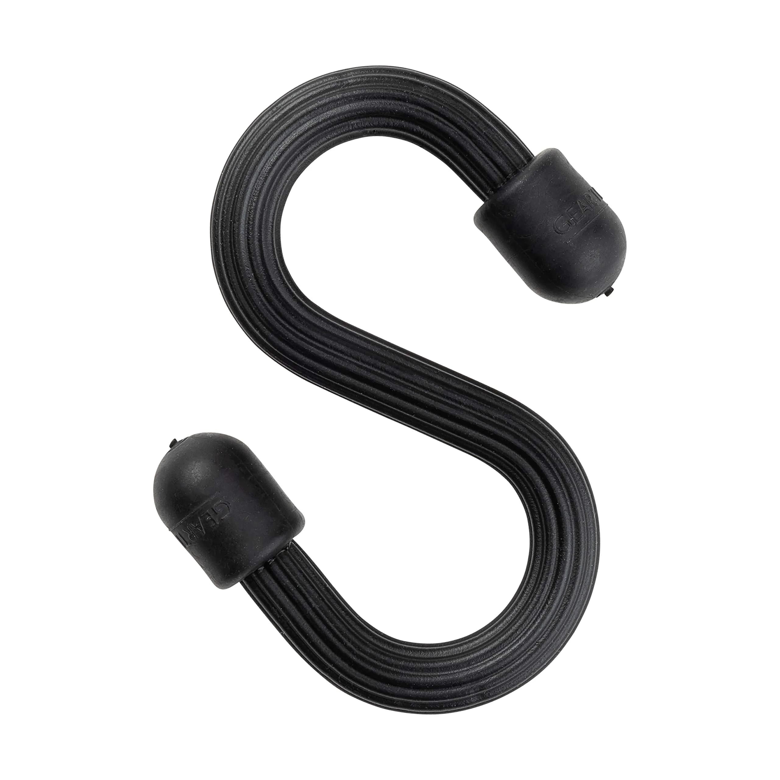 Nite Ize Gear Tie Bendable S-Hook for Garage, Closet, Kitchen & Plants, Black, 2.5cm (0.61in) | Heavy Duty Utility Hook — Black