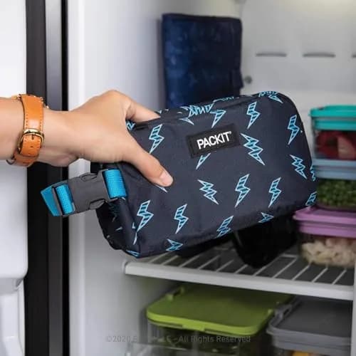 PackIt Freezable Snack Box, Striped Bolts | EcoFreeze Technology, Collapsible & Reusable (70-120 chars) thumbnail 5