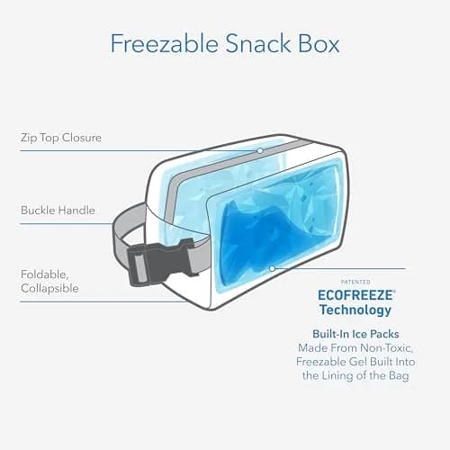 PackIt Freezable Snack Box, Striped Bolts | EcoFreeze Technology, Collapsible & Reusable (70-120 chars) thumbnail 3