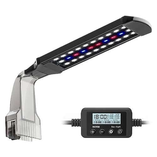 NICREW Clip-on Aquarium Light for Planted Tanks, 10W Full Spectrum LED with Timer & Remote, 21.2cm (8.3in) Black thumbnail 1