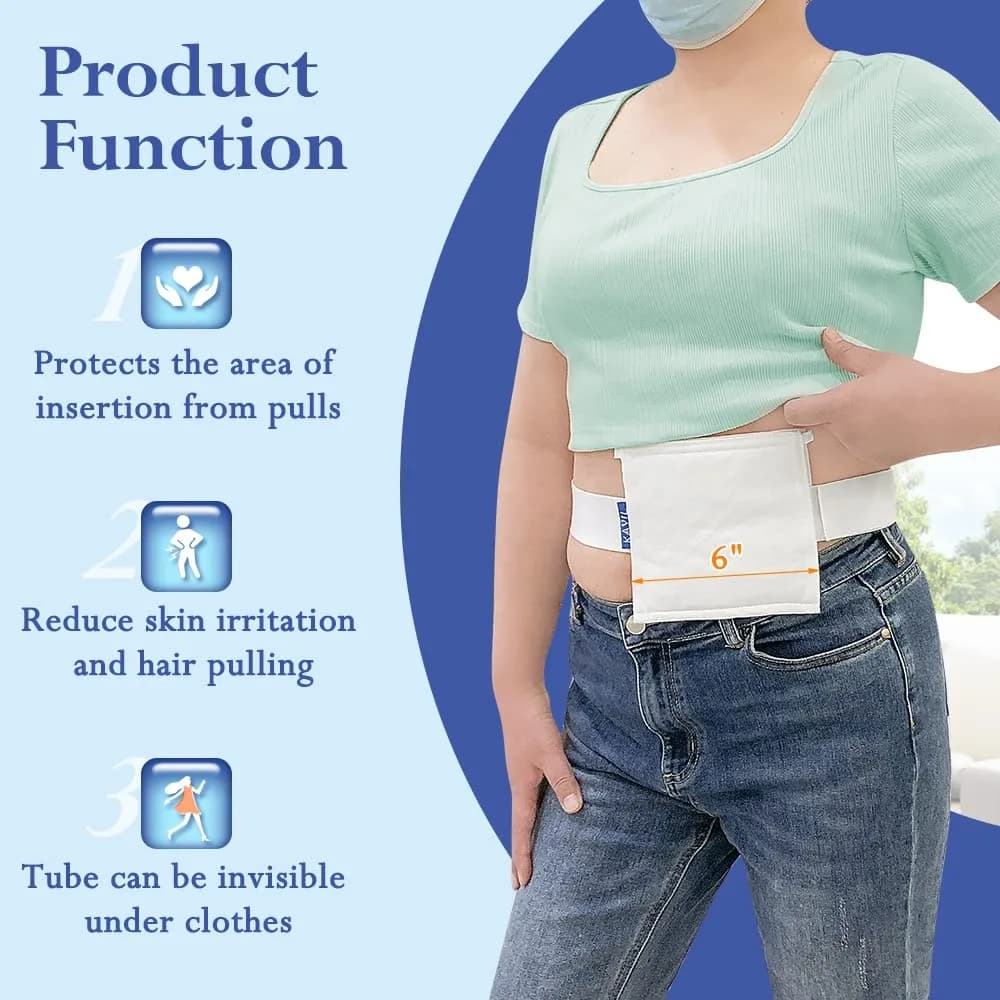 KAVIL Feeding Tube Belt Holder Large Size 6" x 6" | Secure Catheter Support for Adults - view 5